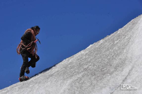 Caminhando na geleira Viedma, no Parque Nacional Los Glaciares, região de El Chaltén, no sul da Argentina
